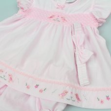 K14229: Baby Girls Dress, Pant & Headband Set (NB-6 Months)